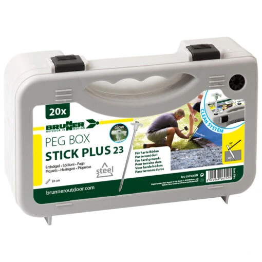 Brunner - Peg Box Stick Plus 25 - Piquet -Camping Soldes brunner peg box stick plus 25 piquet